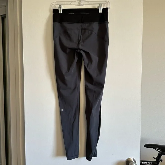 Lululemon Athletica Blue Tied/Black Gray Smooth Stride Tight Leggings size 6 - Picture 12 of 16